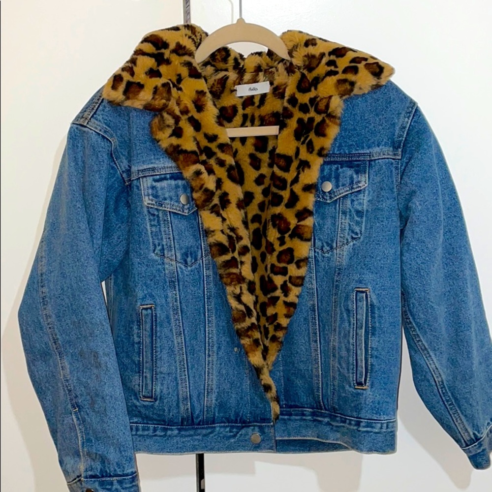 Cheetah jean jacket
